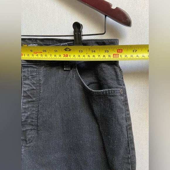 Lee High rise relaxed fit straight leg denim jean Black Sz 12 tall - Picture 14 of 14